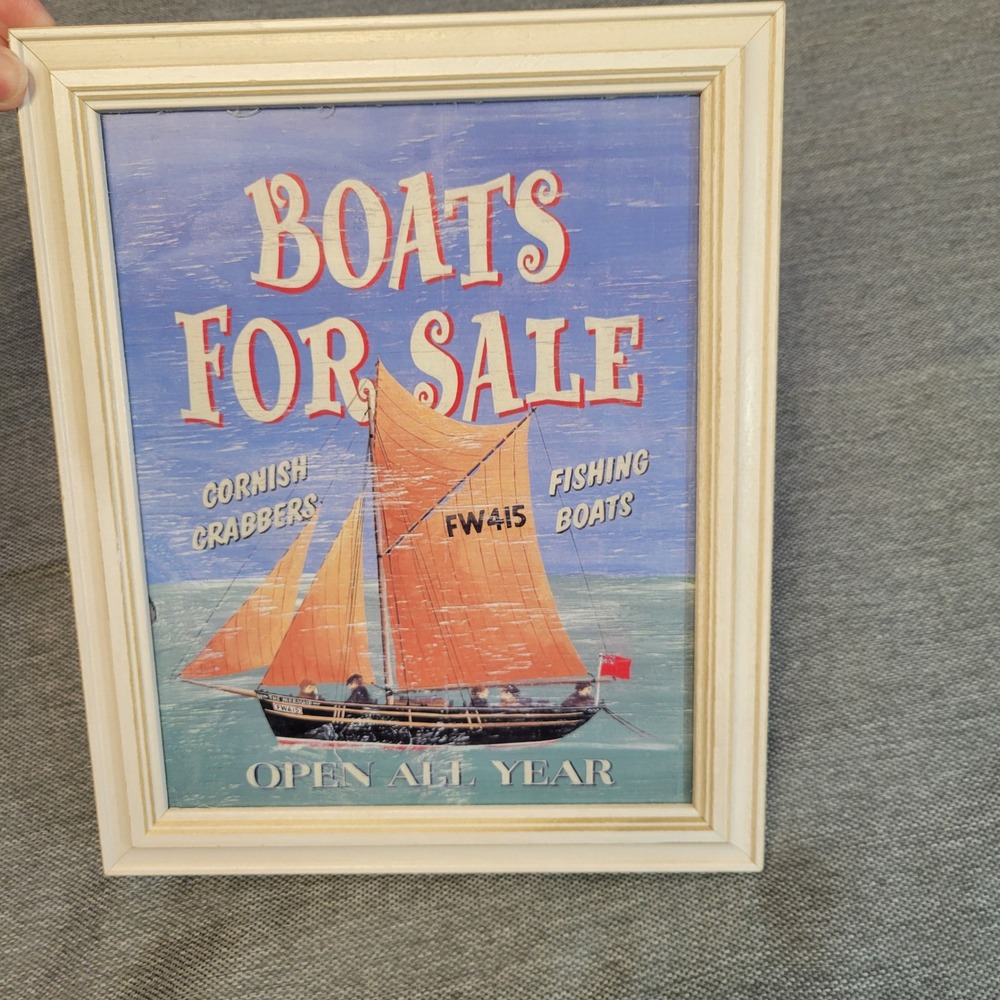 Set of 3 Nautical Framed Art Prints Lighthouse Sailboat Beach Hut Coastal Decor - Picture 5 of 5